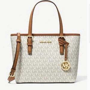 Michael Kors Jet Set Travel Extra-Small Logo Top-Zip Tote Bag
